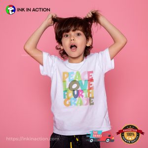 Peace Love Fourth Grade School Time Tee 3