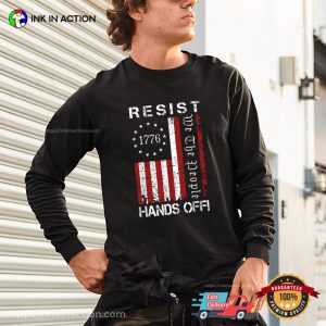Resist Hands Off We The People Retro USA 1776 T shirt 3