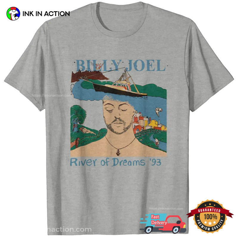 River Of Dreams Tour 93 Billy Joel Vintage T-shirt River Of Dreams Tour 93 Billy Joel Vintage T-shirt