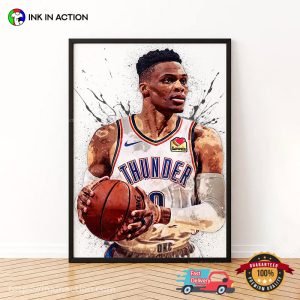 Russell Westbrook Oklahoma City Basketball Painting Wall Art 3