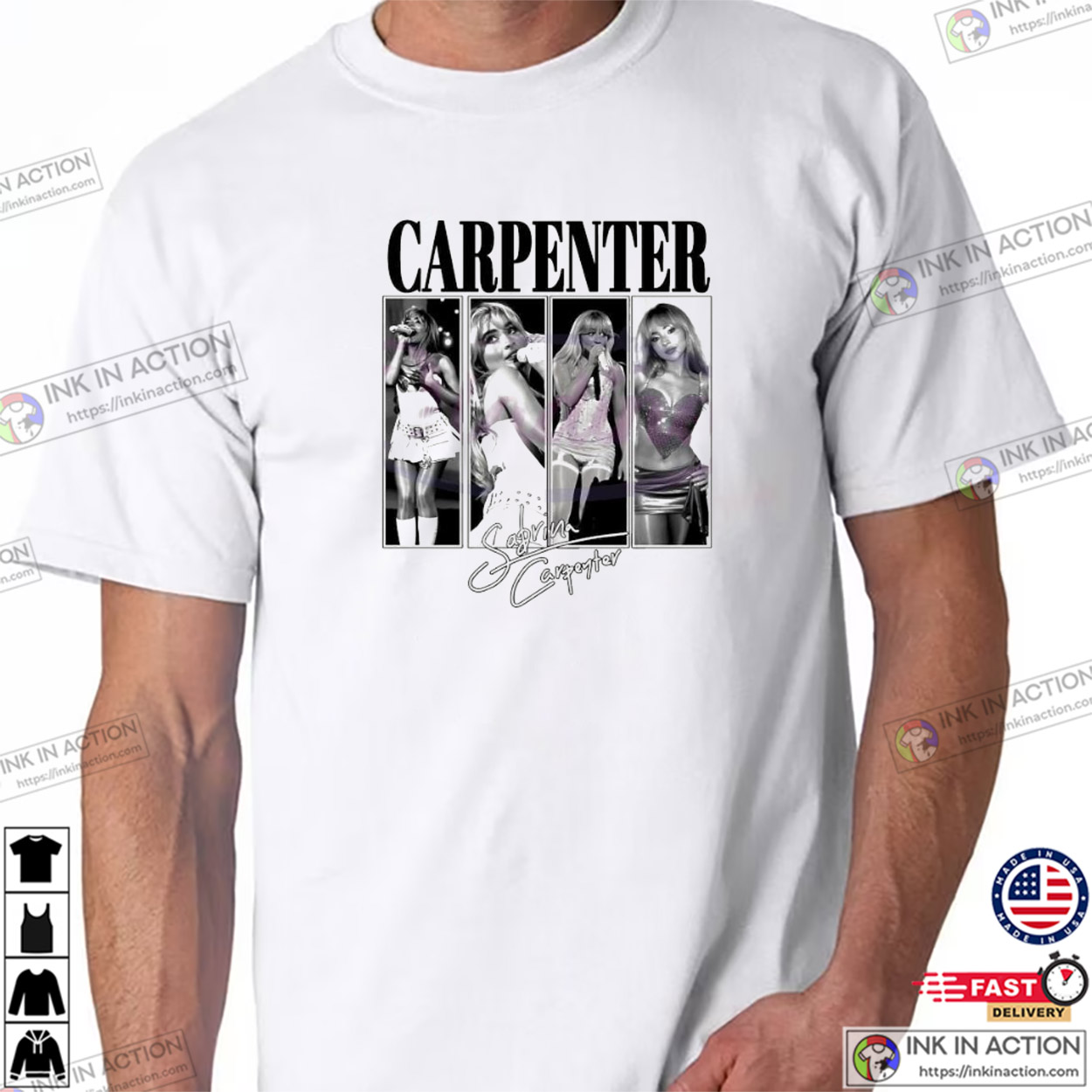 Sabrina Carpenter Tour Retro Signature T-shirt Sabrina Carpenter Tour Retro Signature T-shirt