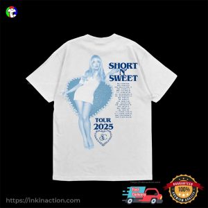Short n' Sweet EU UK Tour 2025 Vintage Sabrina Carpenter Graphic Tee 2