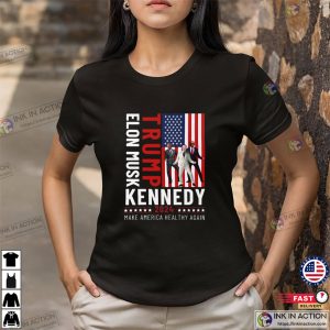 Trump Elon Musk Kennedy Make America Healthy Again 2024 Funny T shirt 1