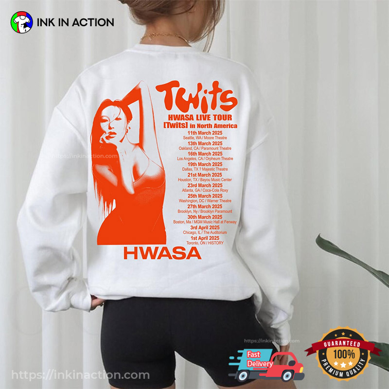 Twits Hwasa Live Tour 2025 Dates Kpop Music 2-sided T-shirt Twits Hwasa Live Tour 2025 Dates Kpop Music 2-sided T-shirt