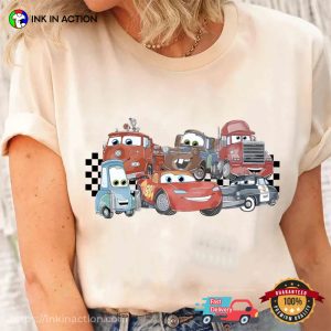 Vintage Disney Lightning Mcqueen And Friends Comfort Colors T-shirt
