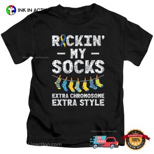 World Down Syndrome Day Awareness Rocking Socks T-shirt