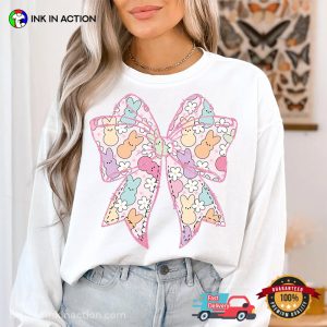 happy easter Cute Coquette Peeps Vintage Shirt 3