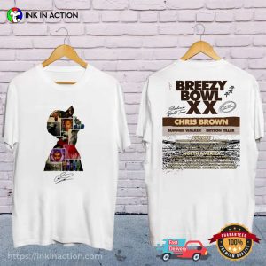 2025 Chris Brown Breezy Bowl XX Tour Schedules T-shirt
