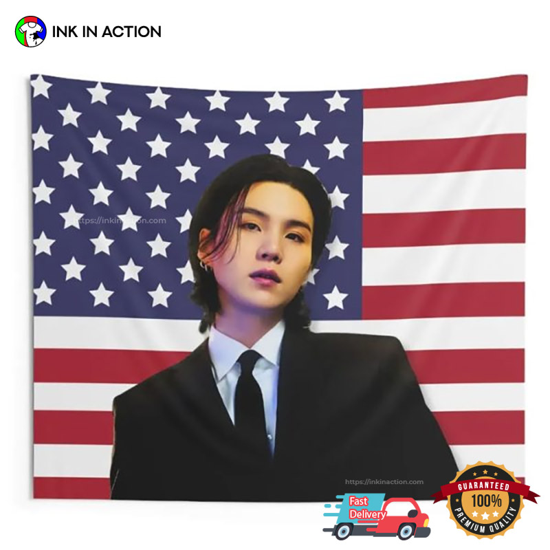 Agust D Suga Yoongi K Pop American Flag Agust D Suga Yoongi K Pop American Flag