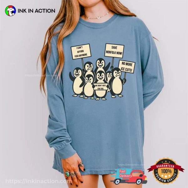 Anti-Trump Penguin Resist Funny Comfort Colors Tee