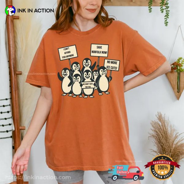 Anti-Trump Penguin Resist Funny Comfort Colors Tee