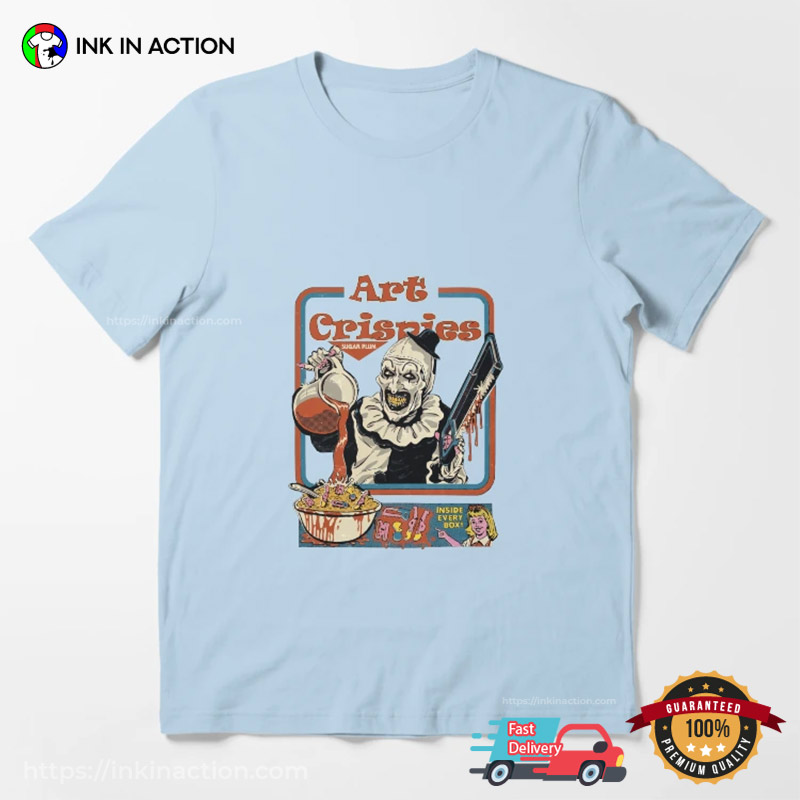 Art Crispies Cereal Horror Breakfast Box Vintage T-shirt Art Crispies Cereal Horror Breakfast Box Vintage T-shirt
