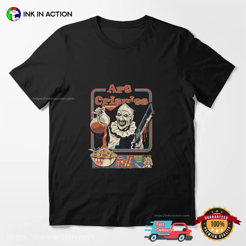 Art Crispies Cereal Horror Breakfast Box Vintage T-shirt Art Crispies Cereal Horror Breakfast Box Vintage T-shirt