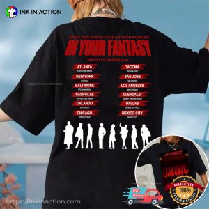 Ateez 2025 World Tour North America Dates 2-sided T-shirt