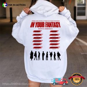 Ateez 2025 World Tour In Your Fantasy Dates 2-sided T-shirt