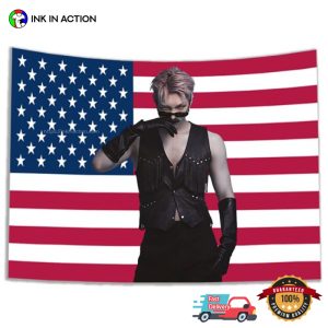 Ateez Mingi K Pop USA Flag