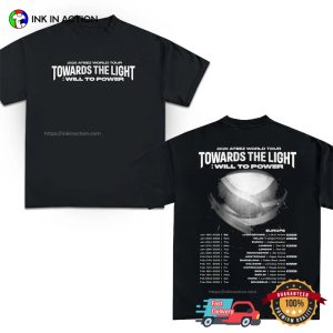 Ateez World Tour 2025 Europe Schedules 2-sided T-shirt