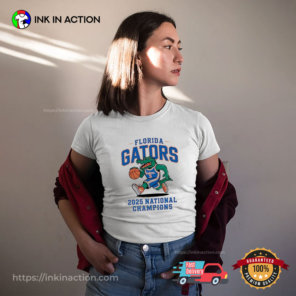 Basketball Floridas Gator 2025 National Champions Mascot T-shirt Basketball Floridas Gator 2025 National Champions Mascot T-shirt