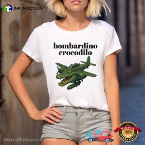 Bombardino Crocodilo Crocodile War Aircraft Brainrot T-shirt
