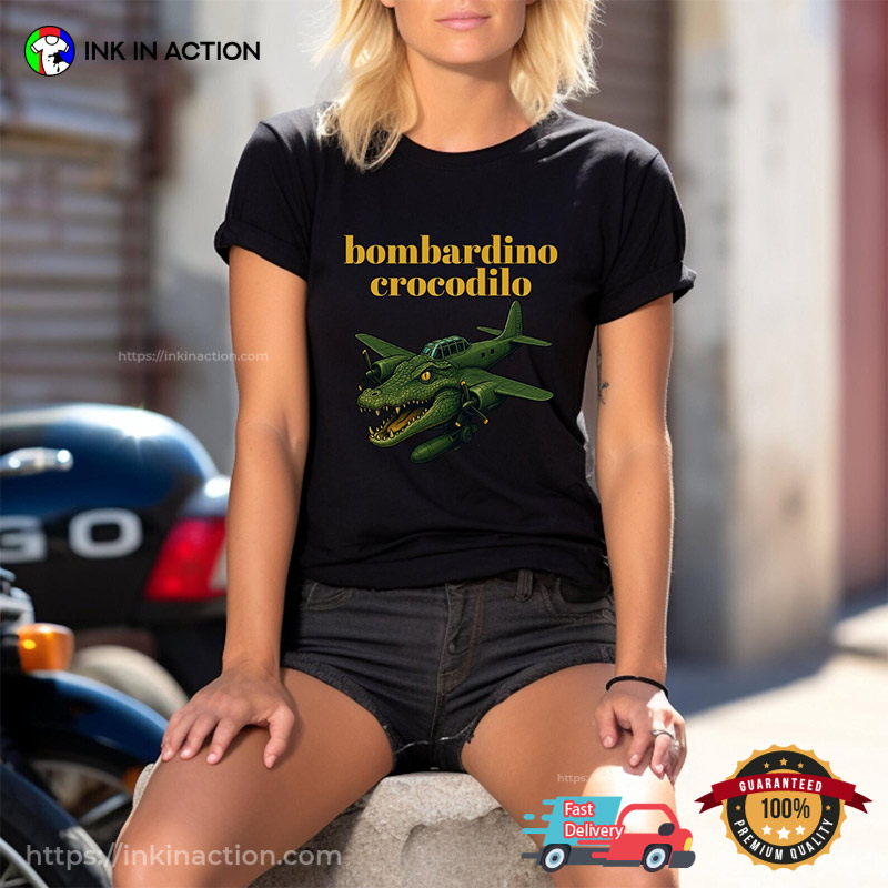 Bombardino Crocodilo Crocodile War Aircraft Brainrot T-shirt Bombardino Crocodilo Crocodile War Aircraft Brainrot T-shirt