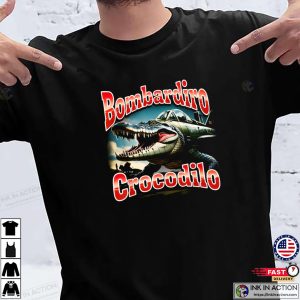 Bombardino Crocodilo Funny Italian Brainrot Meme T-shirt