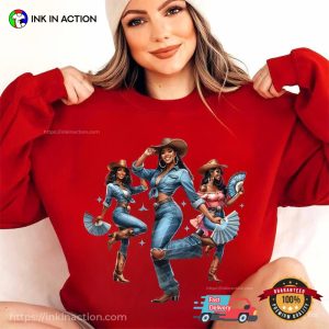 Boots On The Ground Melanin Cowgirl Dacing T shirt 2