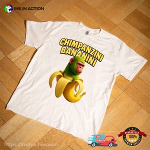 Chimpanzini Bananini Banana Monkey Funny Brainrot Meme T-shirt