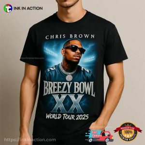 Chris Brown Breezy Bowl XX World Tour 2025 2-sided T-shirt