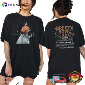 Chris Brown Tour 2025 Signature 2-sided T-shirt