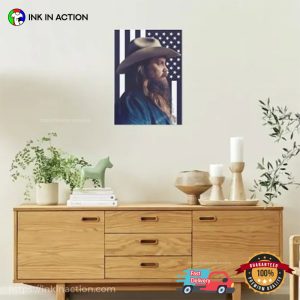 Country Music Chris Stapleton USA Flag Poster