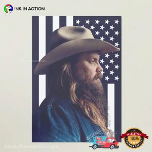 Country Music Chris Stapleton USA Flag Poster