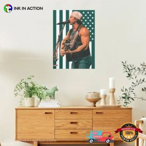 Country Music Riley Green USA Flag Poster