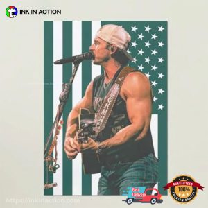 Country Music Riley Green USA Flag Poster