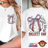 Custom Little Sister Biggest Fan 2 Sided Shirt