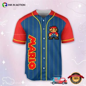 Custom Super Mario Game Kid Baseball Jersey 2