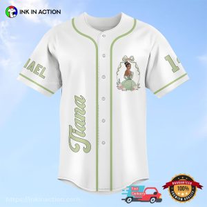Custom Tiana Princess Disney Cartoon Baseball Jersey 2