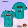 Customized Minecraft Steve Pixel Character Kids Baseball Jersey