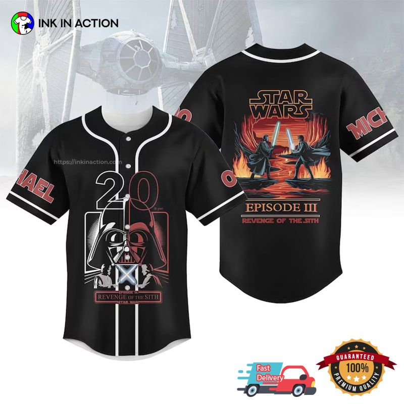 Customized Star Wars Revenge Of The Sith Baseball Jersey Customized Star Wars Revenge Of The Sith Baseball Jersey