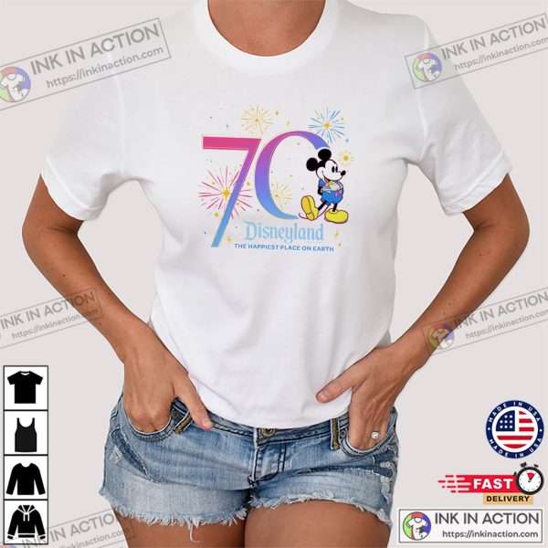 Disneyland Resort 70th Anniversary The Happiest Place On Earth Classic T-shirt