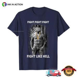 Fight Like Hell Rapper Trump MAGA Graphic Tee 3