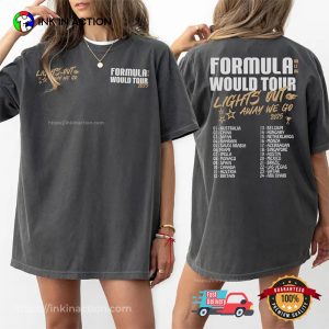 Formula One F1 Racing World Tour 2 Sided T shirt 2