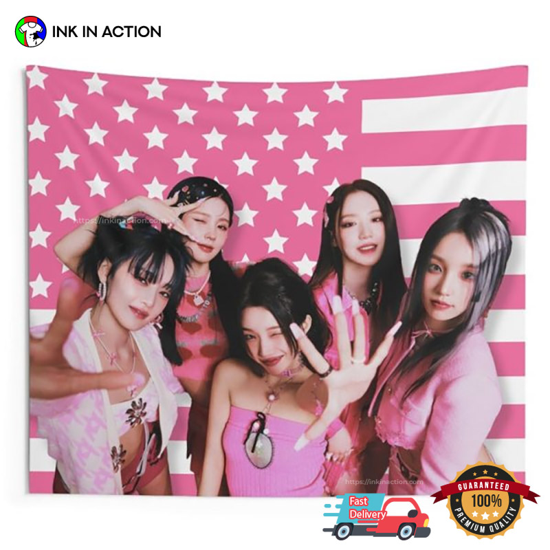 G I dle Members Kpop Pink USA Flag G I dle Members Kpop Pink USA Flag