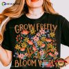 Grow Freely Bloom Wildly Boho Floral Inspirational T-shirt
