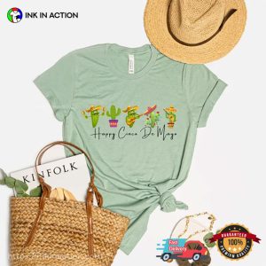 Happy Cinco De Mayo Dancing Cacti Comfort Colors T shirt 2