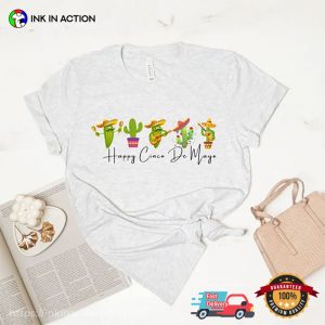 Happy Cinco De Mayo Dancing Cacti Comfort Colors T shirt 3