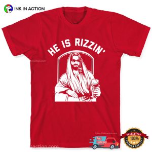 He Is Rizzin' Wine Jesus Meme Tee 3
