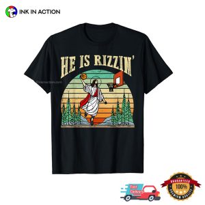 He is Rizzin Jesus Basketball Vintage 90s T shirt 3