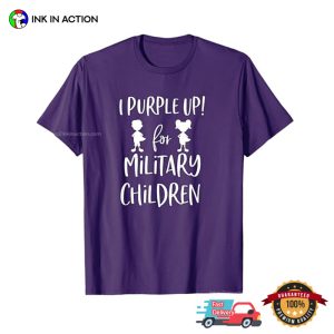 I Purple Up For Military Children Support T shirt 3