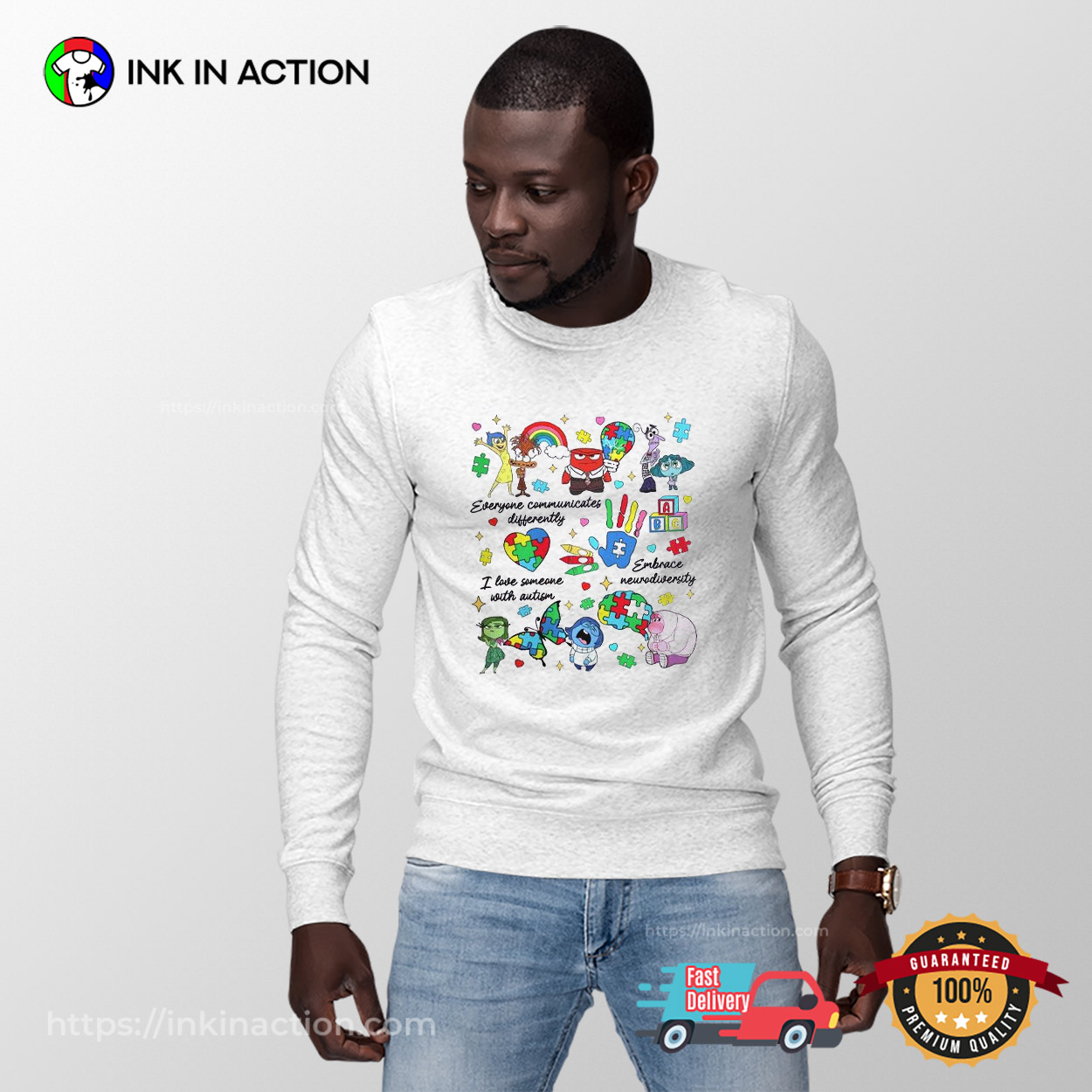 Inside Out Autism Awareness Everyone Communicates Differently T-shirt Inside Out Autism Awareness Everyone Communicates Differently T-shirt