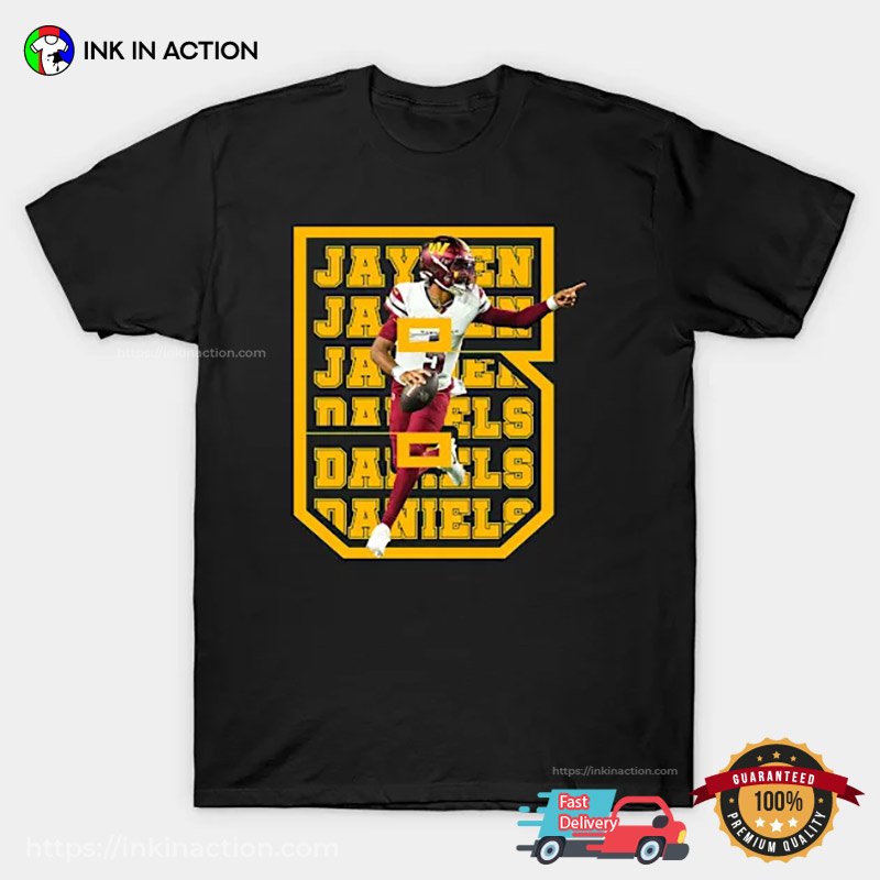 JAYDEN DANIELS 5 Commanders Football T-shirt JAYDEN DANIELS 5 Commanders Football T-shirt